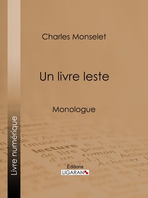 cover image of Un livre leste